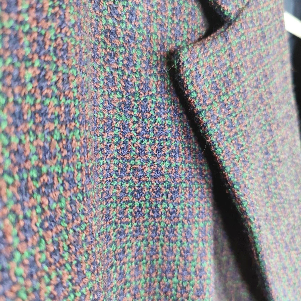 Vintage Elisabeth Petite Blazer 22P Multicolor Tweed Academia Made USA